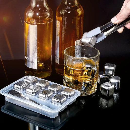 Wiederverwendbare Eiswürfel aus Edelstahl