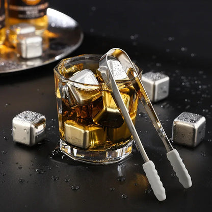 Wiederverwendbare Eiswürfel aus Edelstahl